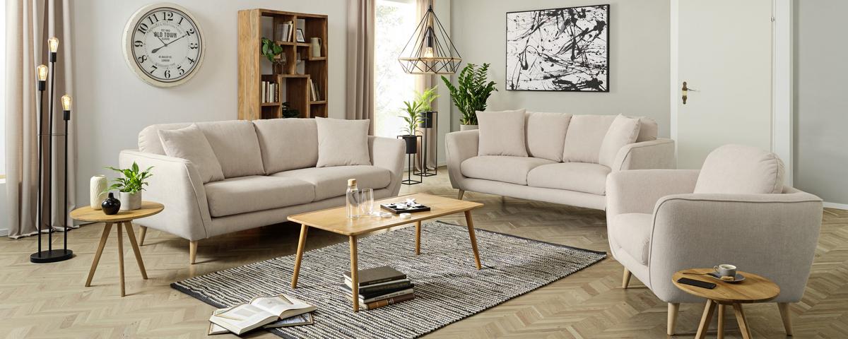 PRÍRUČNÝ STOLÍK SIEGEN - prírodná farba, Konventionell, drevo (50/45cm) - Zandiara