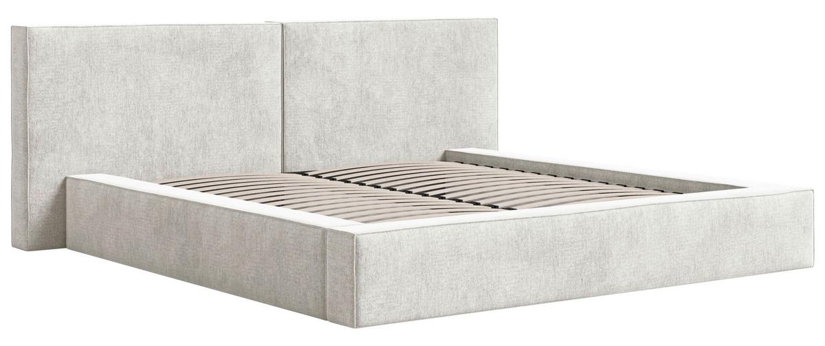 POLSTERBETT Jasmine Creme 180x200cm - Creme/Schwarz, MODERN, Holz/Metall (180/200cm) - MID.YOU