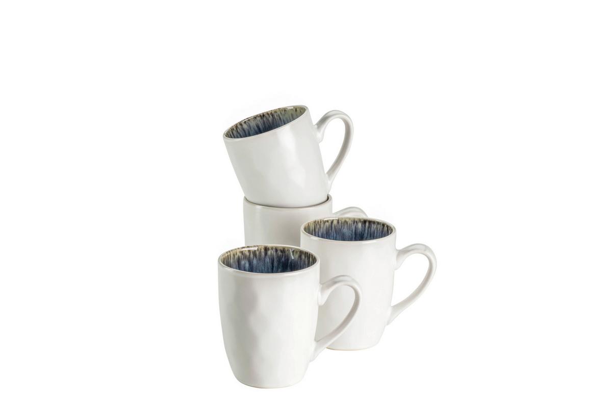 Kaffeebecherset Frozen 4-Tlg. Blau - Blau, Basics, Keramik (8,5/10,5/8,5cm) - Mäser