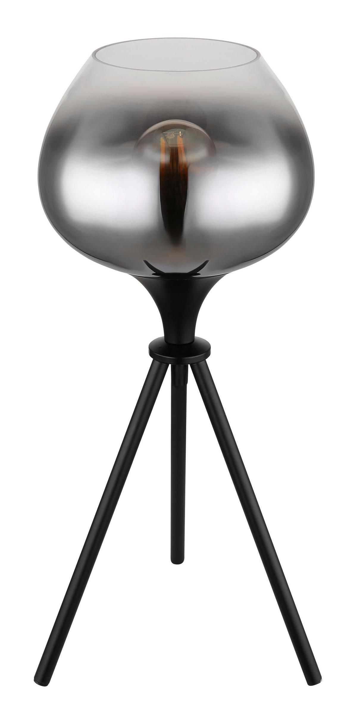Tischleuchte 15548t1  Maxy - Schwarz, Design, Glas/Metall (24/45cm) - Globo