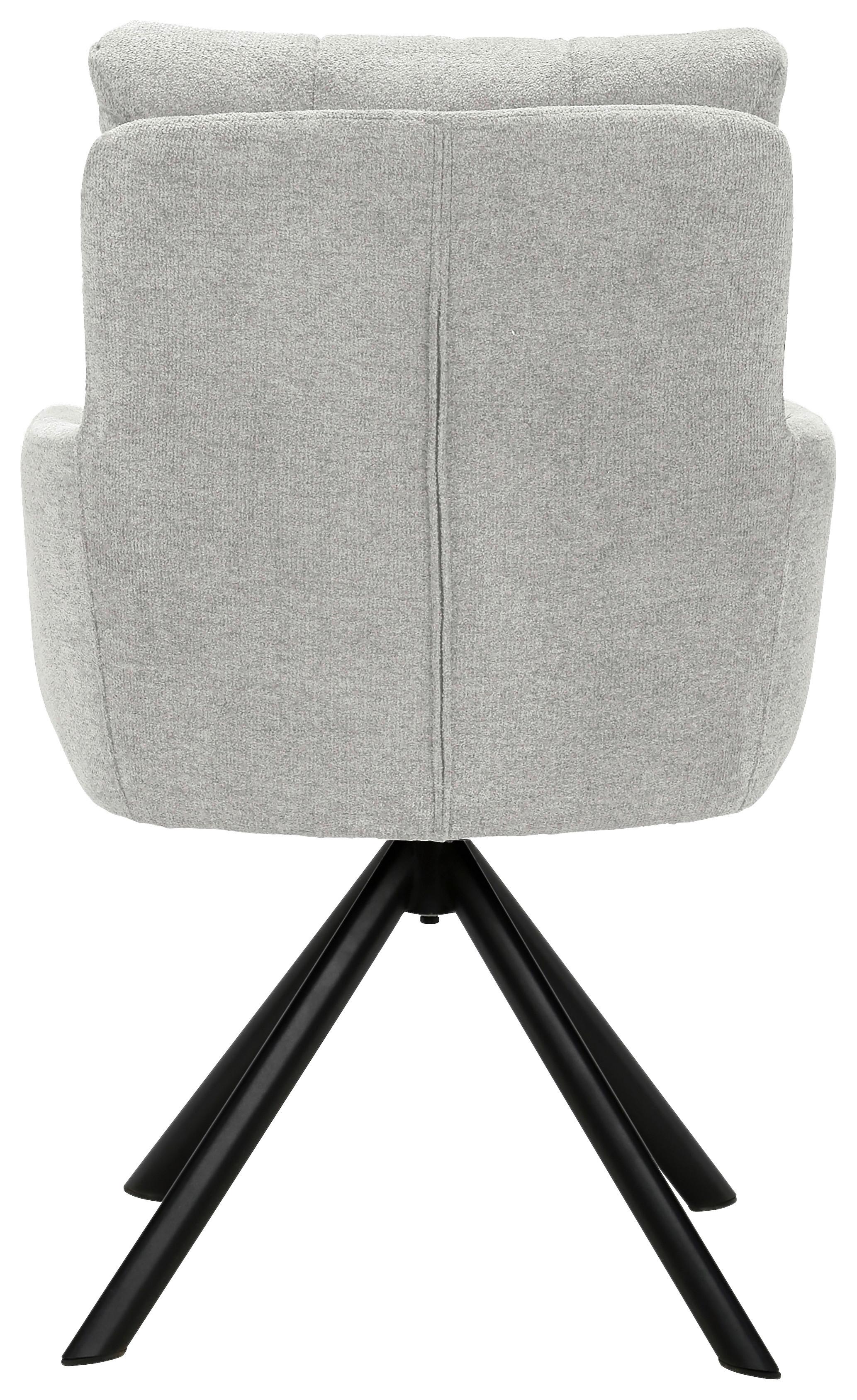 Armlehnstuhl Susan Beige Schwarz/Sitzfläche 360°drehbar - Beige/Schwarz, KONVENTIONELL, Holz/Textil (59/90/66cm)
