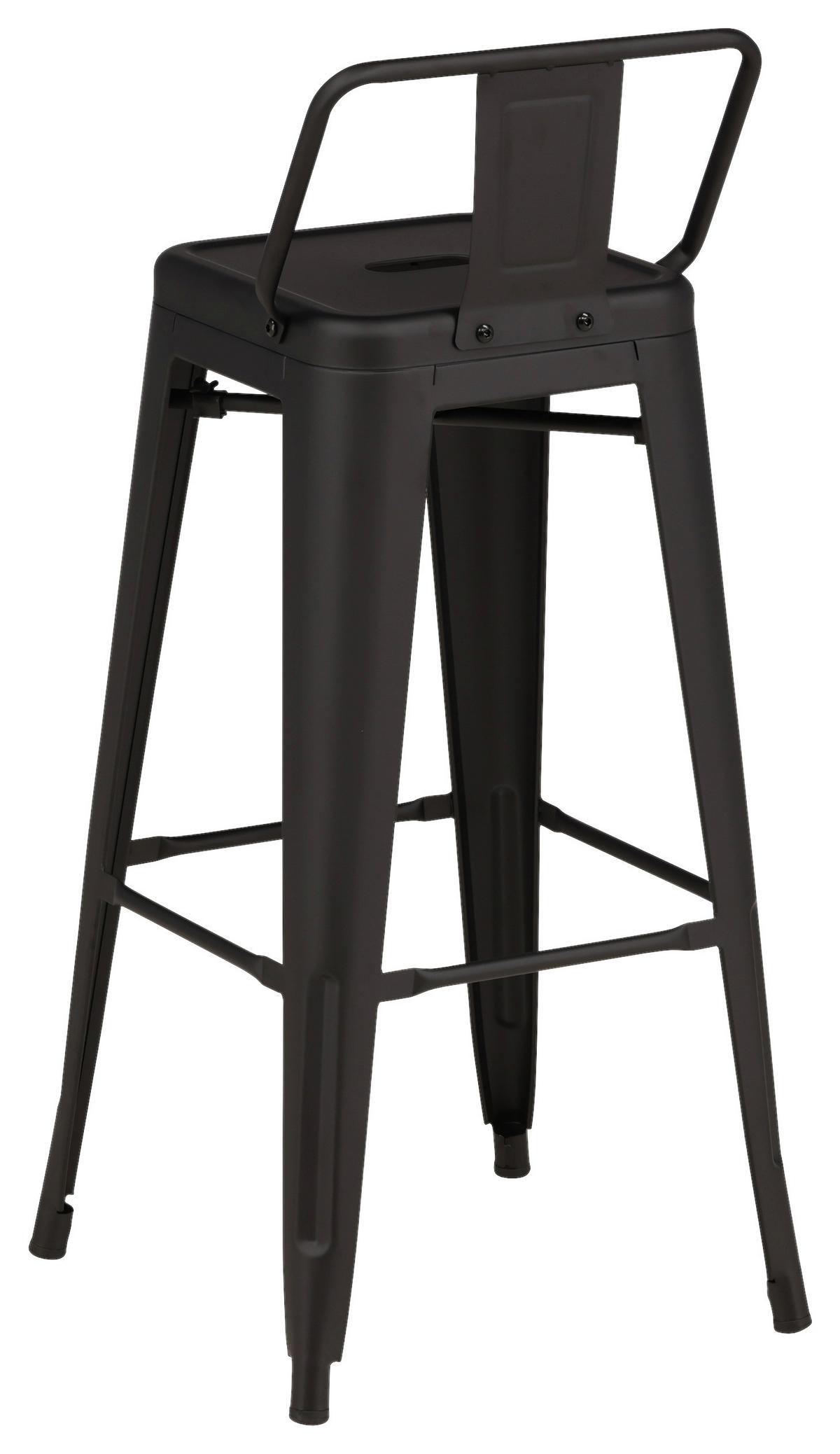 Barhocker-set Tempe - Schwarz, Design, Metall (43/94/43cm) - Livetastic