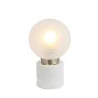 Tischleuchte 21003wn - Opal/Weiß, Design, Glas/Metall (15/24,5cm) - Globo