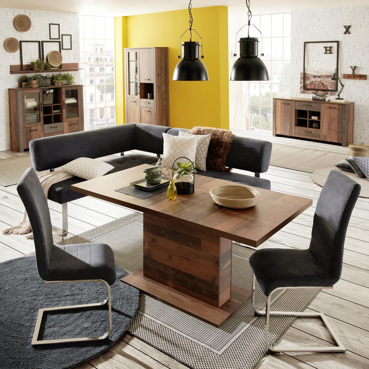 ŠIROKÁ KOMODA ONTARIO - šedá/barvy dubu, Moderní, kompozitní dřevo/plast (162/86/41,5cm) - Ondega