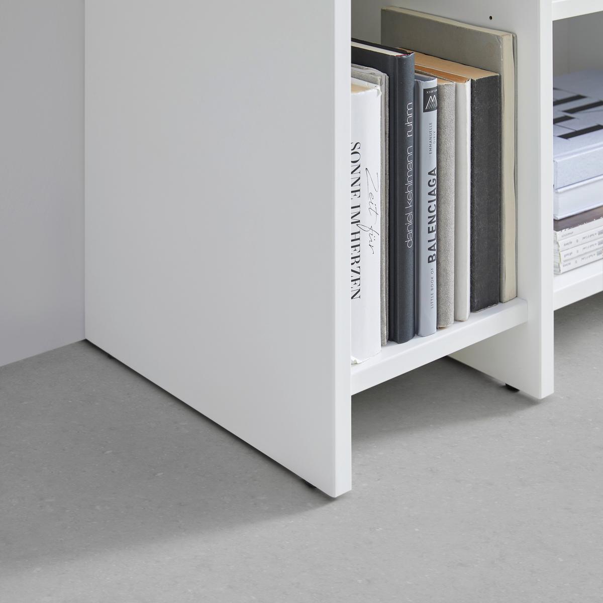 REGÁL BENNY -EXKLUSIV- - bílá/černá, Moderní, kompozitní dřevo/plast (60/156/32cm) - Mömax