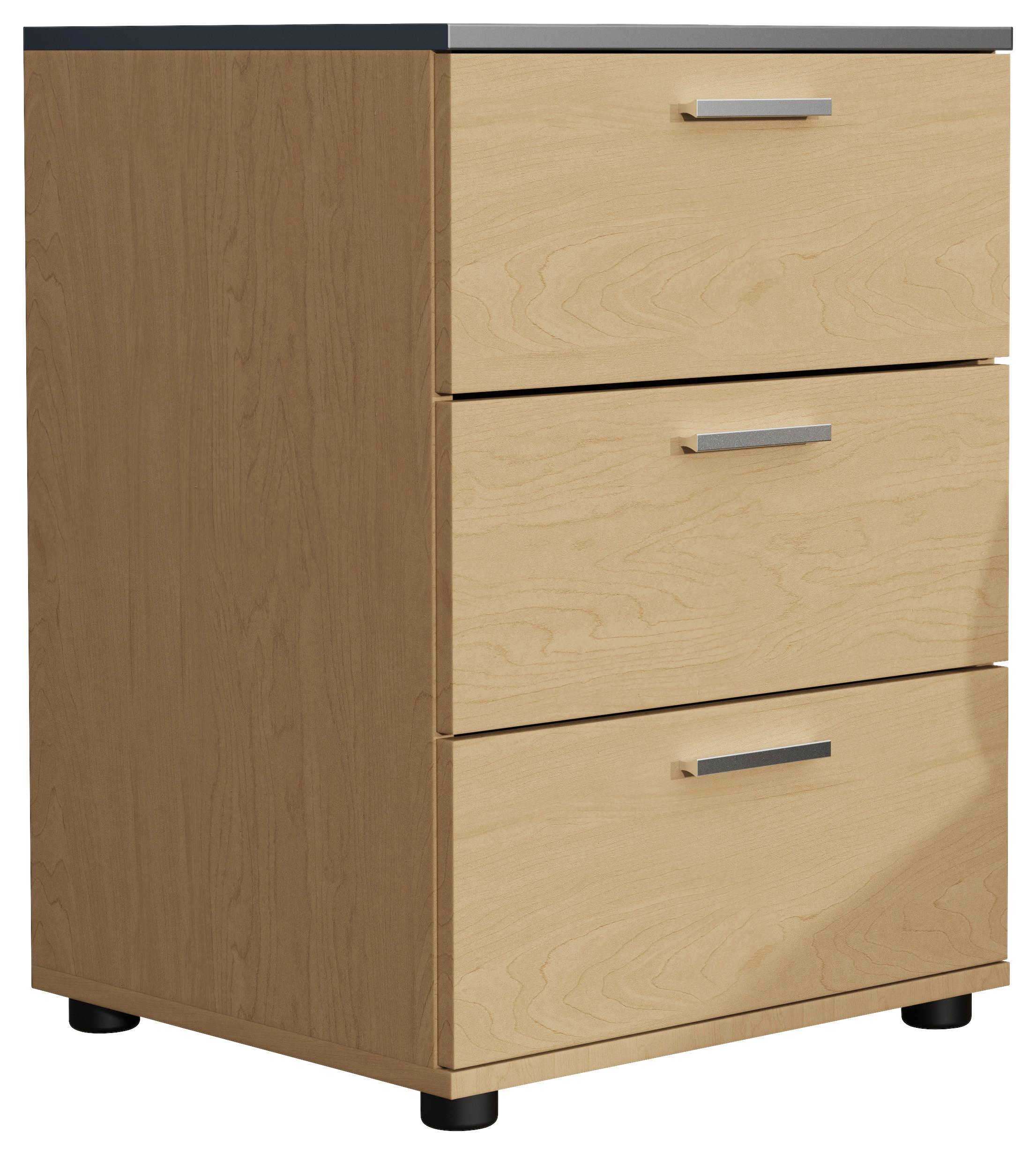 Nachtkästchentestalo Anthrazit/Eiche Dekor B: 46 cm - Honigeiche/Eichefarben, MODERN, Holzwerkstoff (46/59/42cm) - MID.YOU