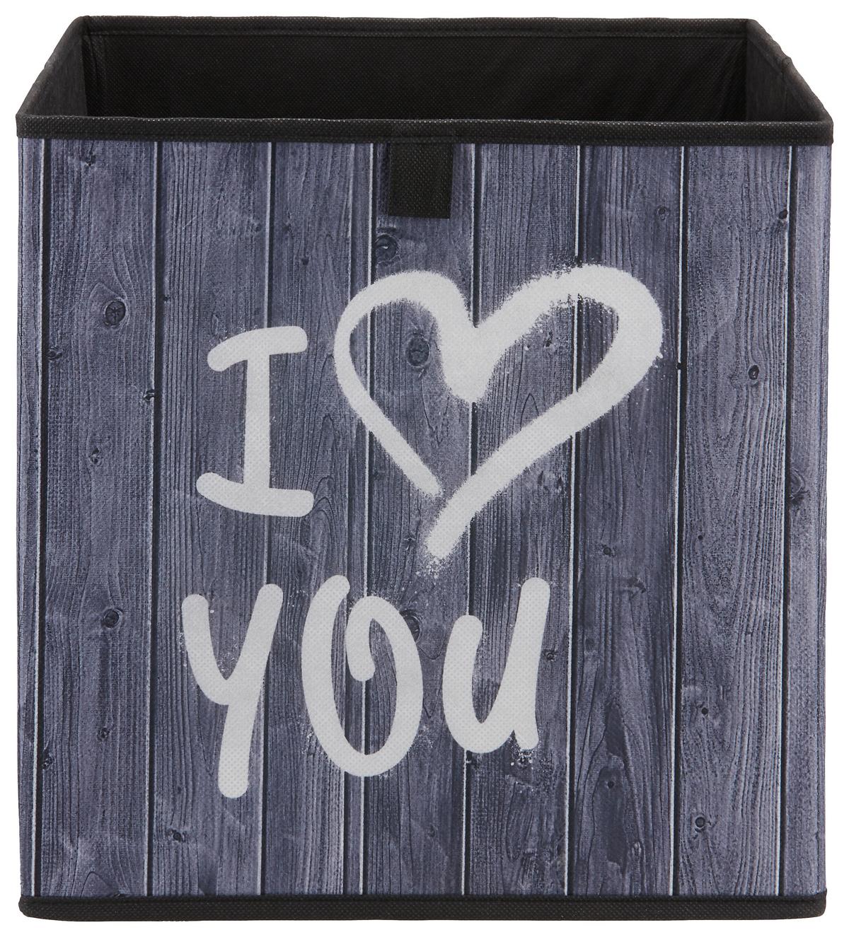 ÚLOŽNÝ BOX POPPI 7 - sivá/biela, kartón/textil (32/32/32cm) - Mömax