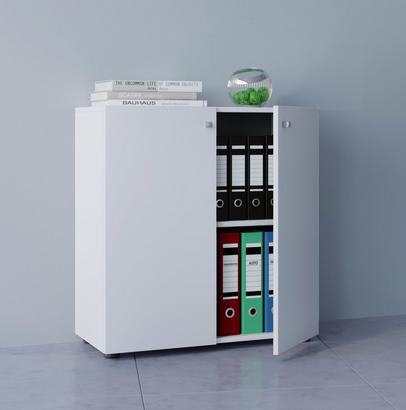 Aktenregal mit zwei Drehtüren Aktenschrank VANDOL Mini