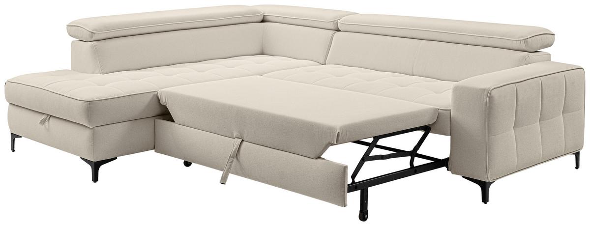 Ecksofa Nala Grau S: 203x251cm - Schwarz/Grau, Design, Textil (203/251cm) - MID.YOU