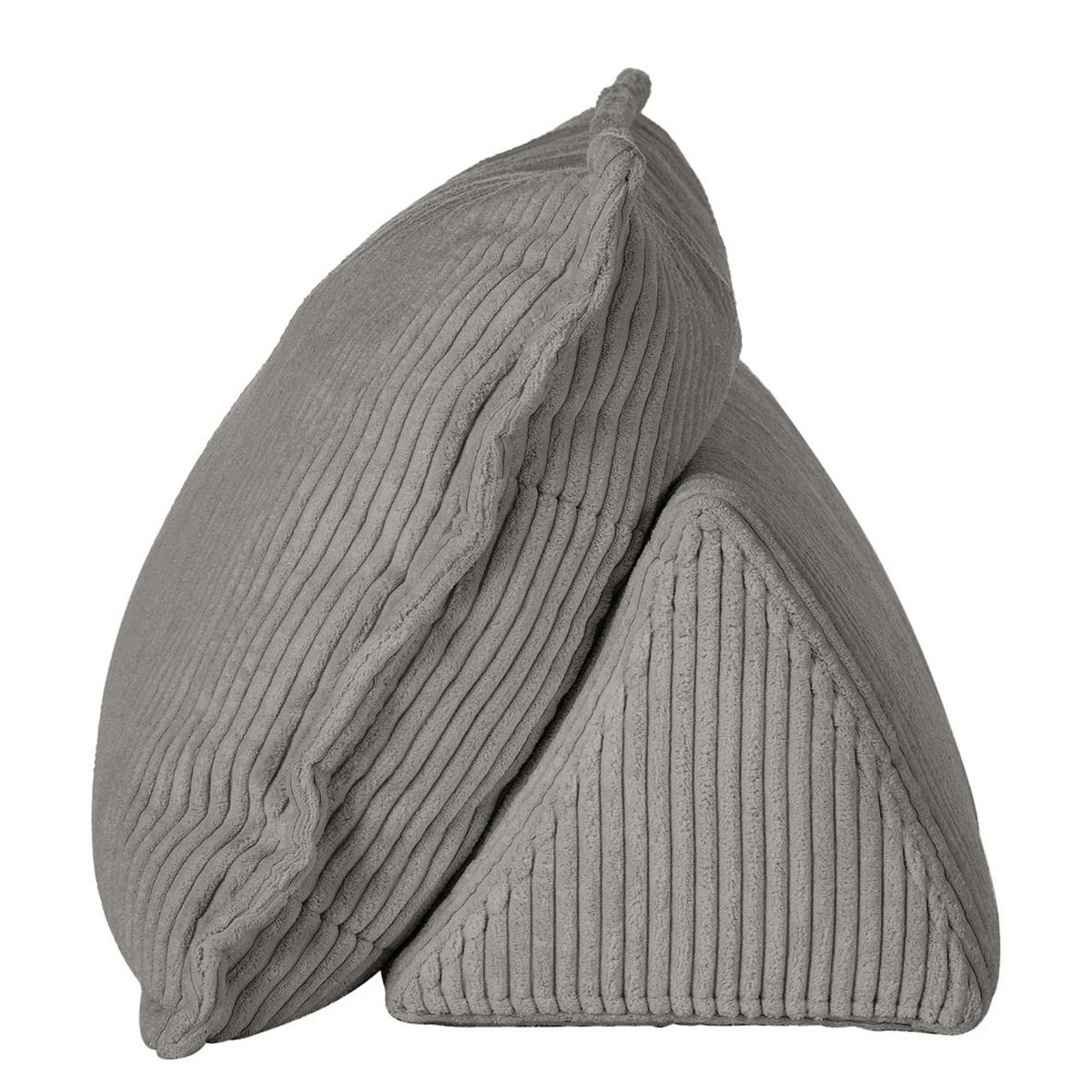 Rückenkissen Cordy, Anthrazit B: 83 Cm - Anthrazit, MODERN, Textil (83/25/42cm) - Trendmanufaktur