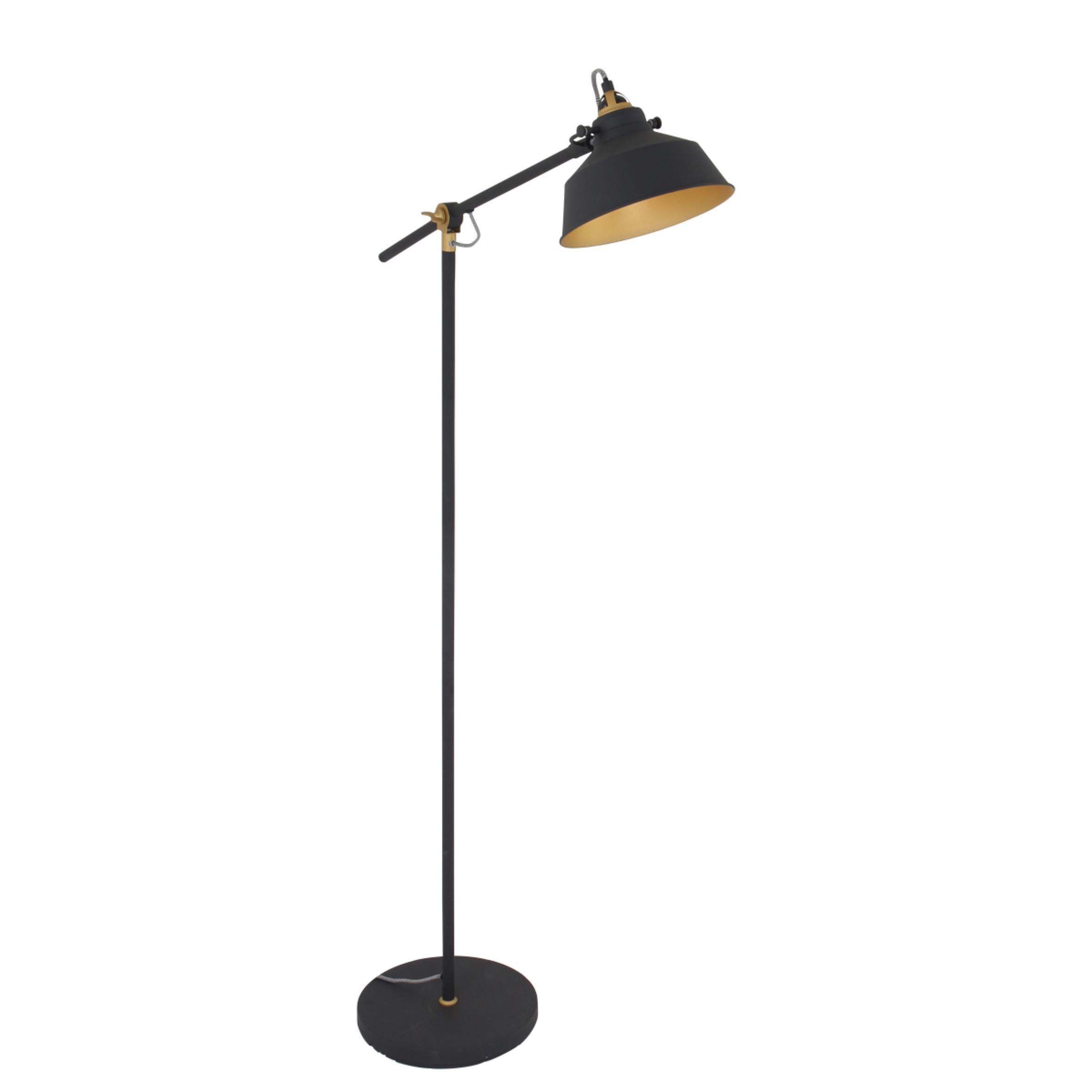 Stehleuchte Nové - Schwarz/Grau, Trend, Metall (28/130/65cm)