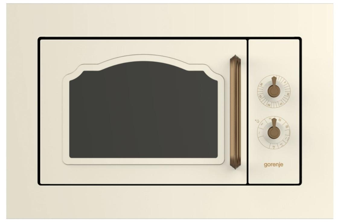 Vstavaná mikrovlnná rúra Gorenje BM235CLI - mosadzná, Konventionell, kov/sklo (59,2/39/34,6cm) - Gorenje