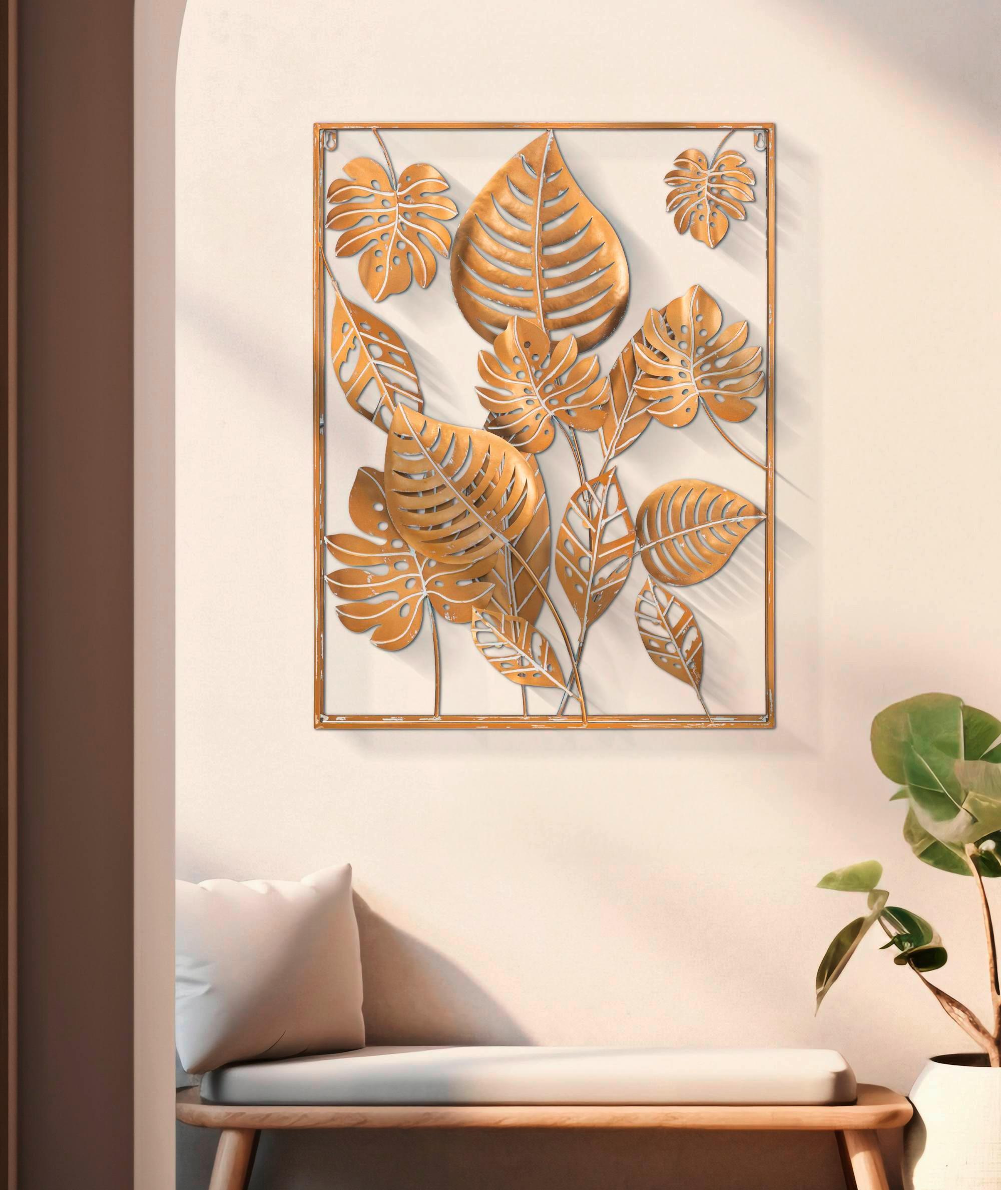 Wanddeko Goldfarben B: 60 Cm - Goldfarben, Basics, Metall (60/80/6.5cm)