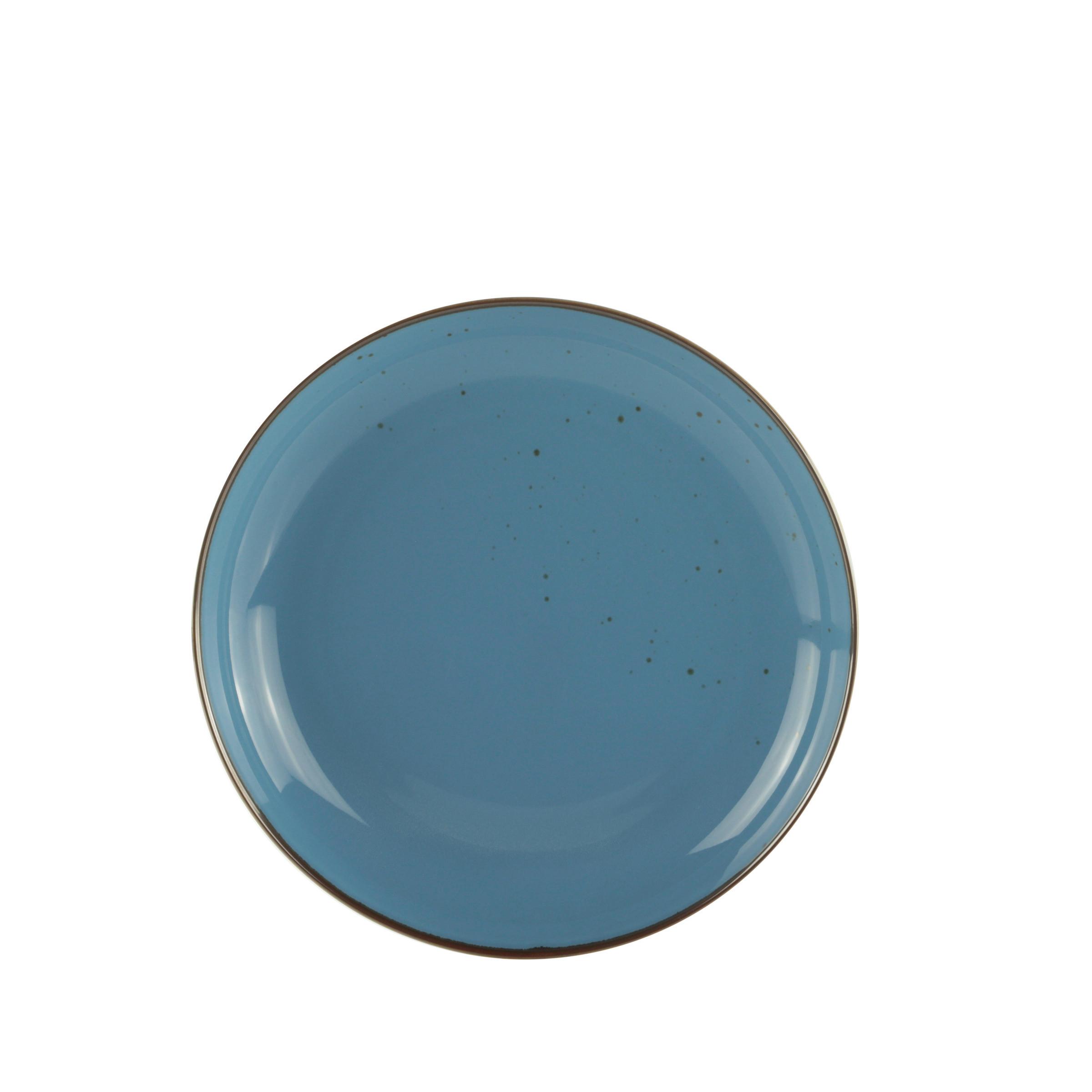 Dezertní Talířek Capri - modrá, Moderní, keramika (22/3,2cm) - Premium Living