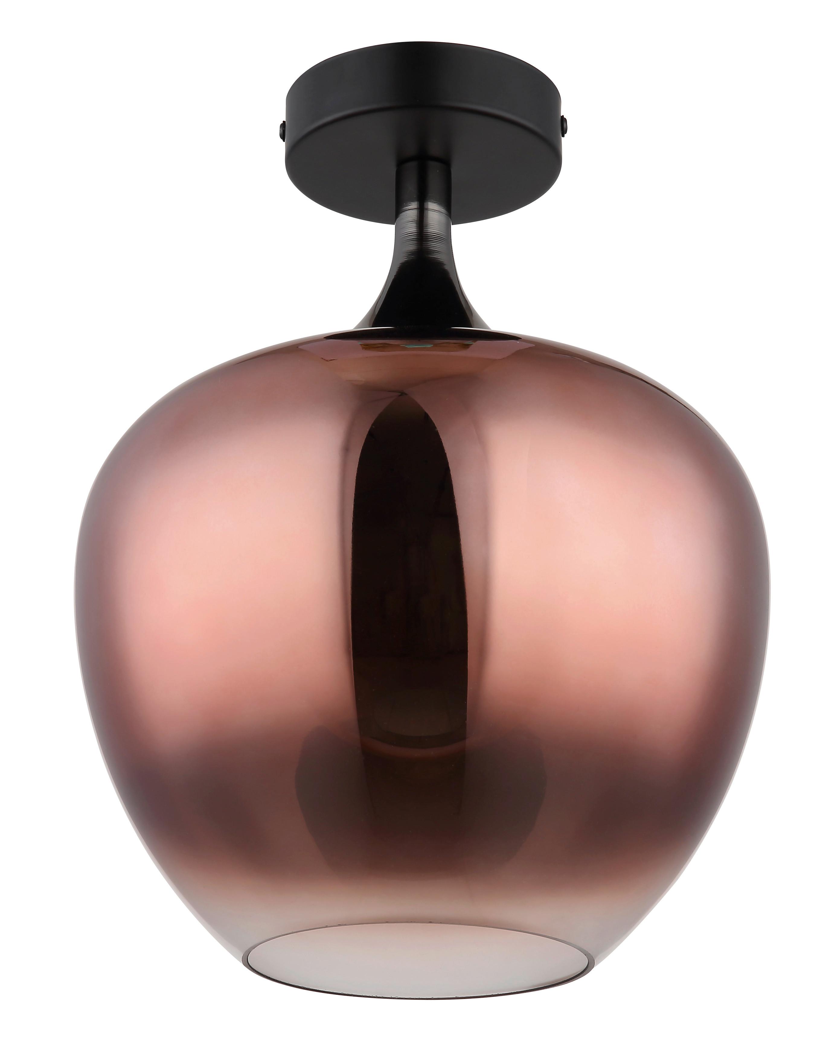 DECKENLEUCHTE 15548DG - Klar/Chromfarben, Design, Glas/Metall (24/24/31,5cm) - Globo