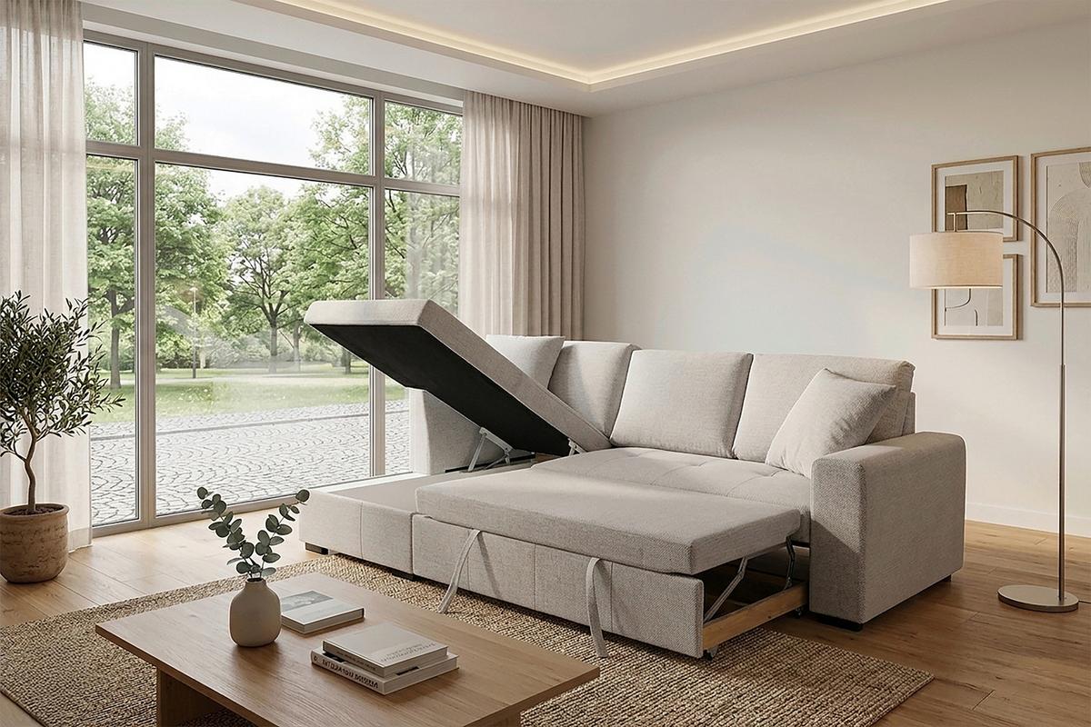 Ecksofa Lukas Silberfarben S: 158x239 Cm - Silberfarben, Trend, Textil (158/239cm)