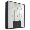 Drehtürenschrank Mit Spiegel + Laden 185cm Hildesheim, Weiß - Klar/Weiß, Design, Glas/Holzwerkstoff (185/231/56cm) - Rauch Möbel