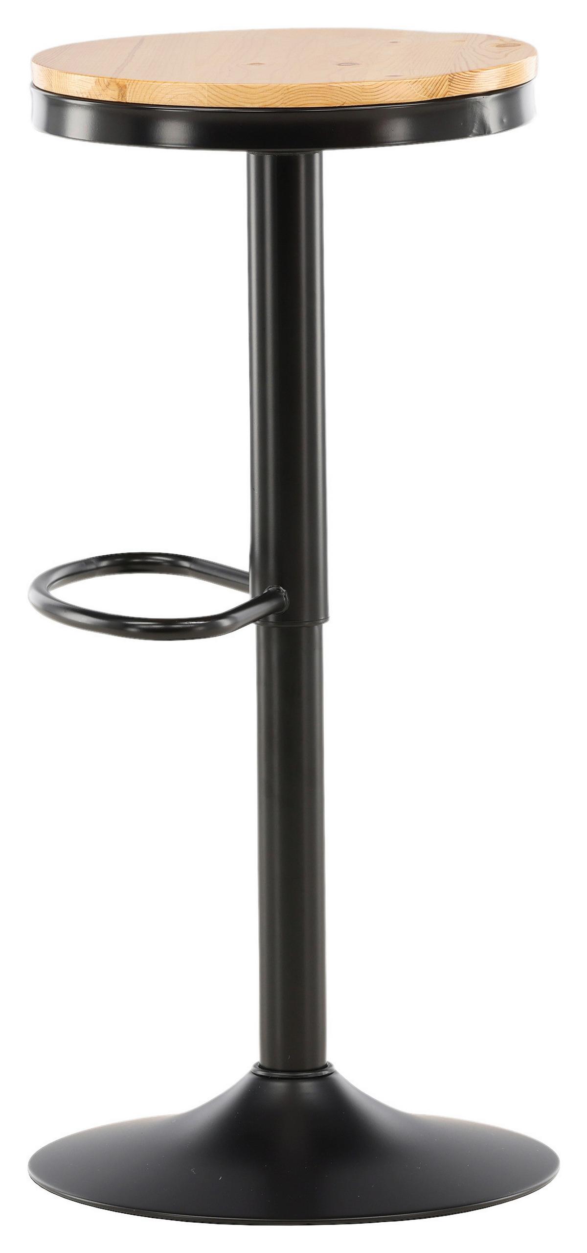 Barhocker-set Conway - Beige/Schwarz, Design, Holz/Metall (36.5/80/37cm) - Livetastic