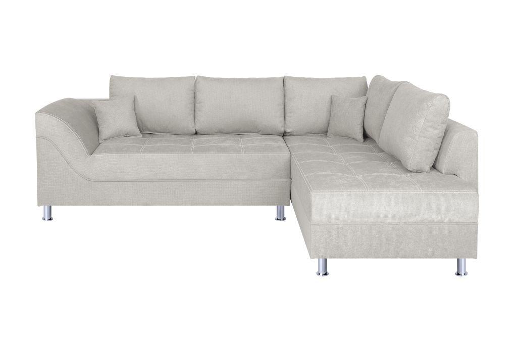 Rohová sedačka BENNY, obojstranná, krémová - čierna/krémová, Design, kompozitné drevo/textil (267/202cm) - P & B