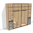 Schwebetürenschrank + Spiegel B: 274cm Ondega Eiche Dekor - Eichefarben, KONVENTIONELL, Holzwerkstoff (274/242,2/61cm) - Ondega