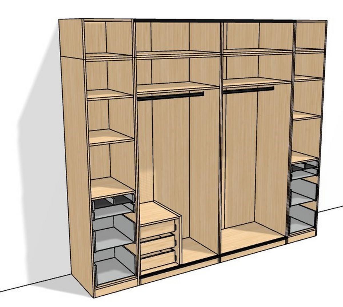 Schwebetürenschrank + Spiegel B: 274cm Ondega Eiche Dekor - Klar/Eichefarben, KONVENTIONELL, Holzwerkstoff (274/242,2/61cm) - Ondega