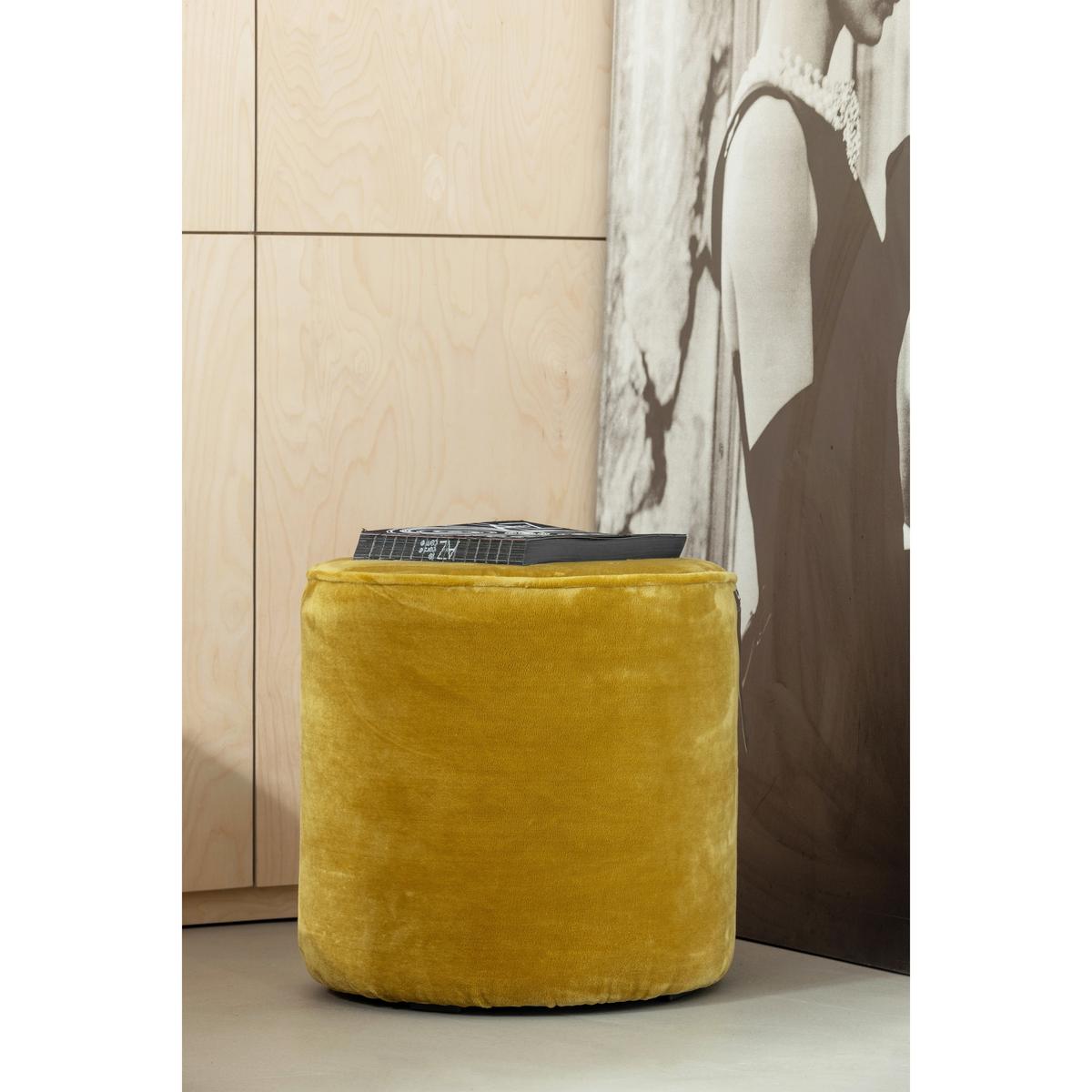 Hocker Sara Gelb B: 46cm - Gelb, Design, Textil (46/46/46cm) - Livetastic
