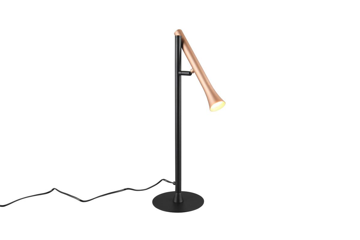 LED-Tischleuchte 552010165 Fiato - Schwarz/Braun, Design, Metall (16/53cm) - Trio Leuchten