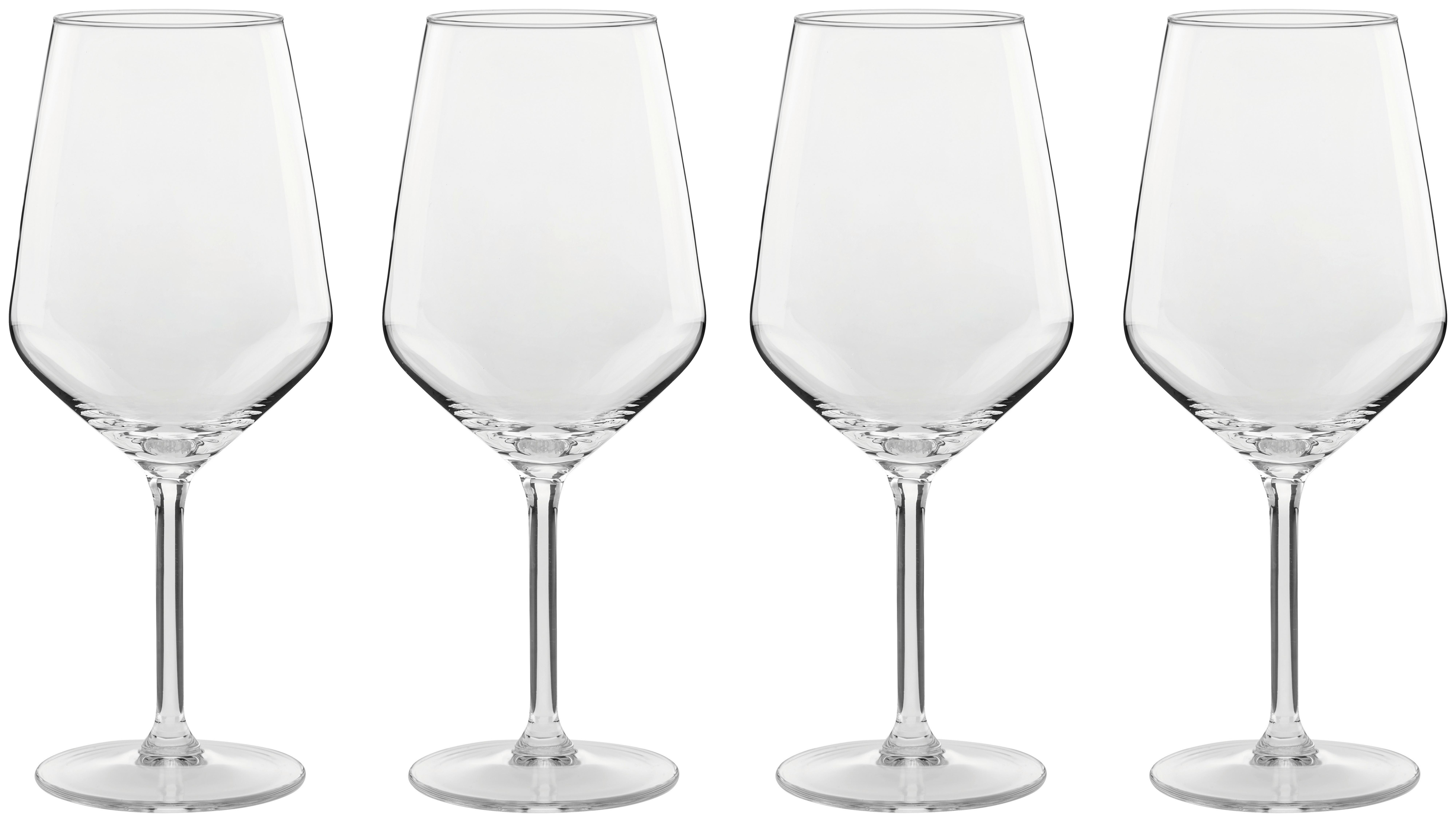 Rotweinglas Iskandar 4er-Set, Je ca. 530 ml - Klar, MODERN, Glas (0,53l) - Luca Bessoni