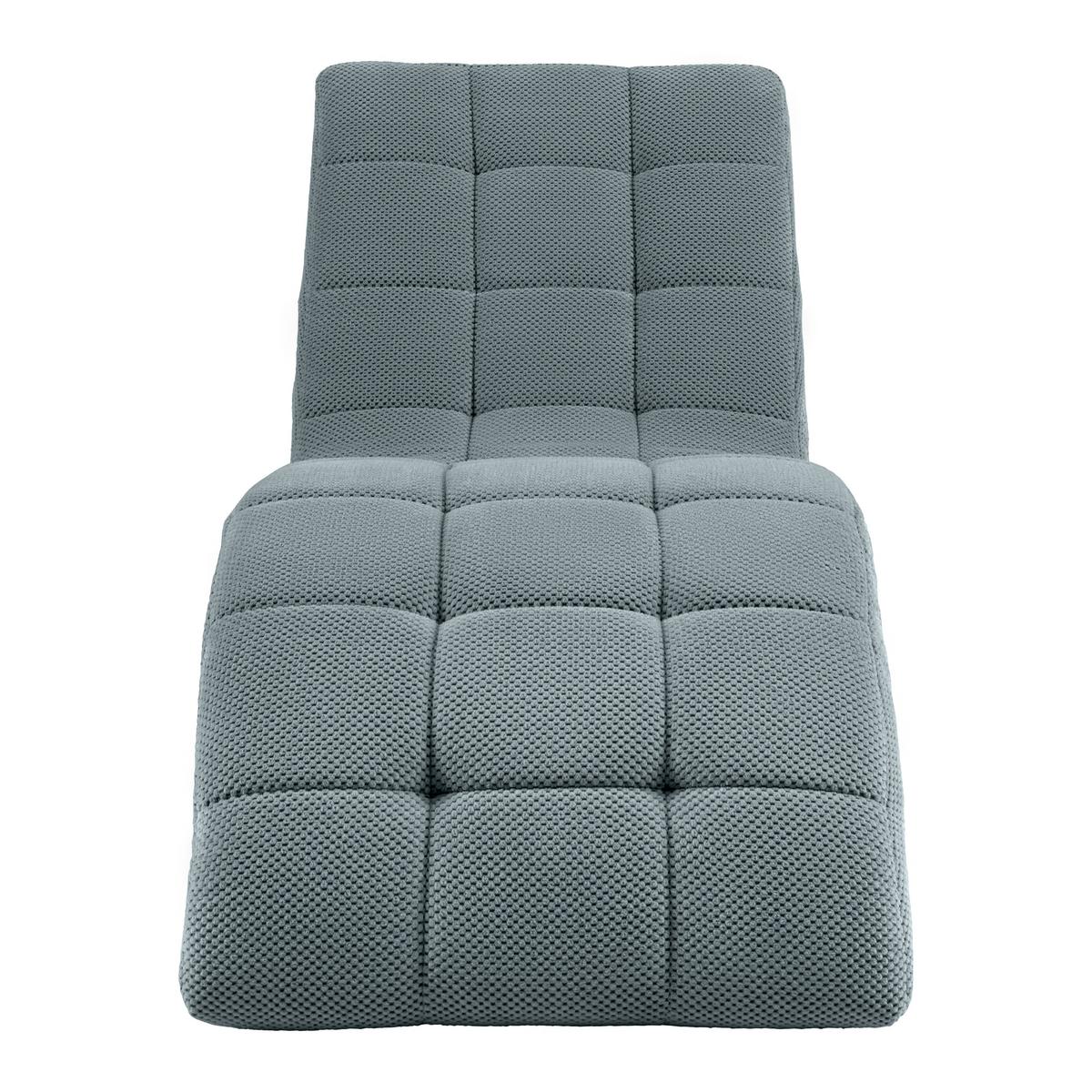 Relaxačné ležadlo LAVANDA, modrosivá, max. 120 kg - čierna/modrosivá, Modern, textil/plast (68/80/167cm) - Mömax