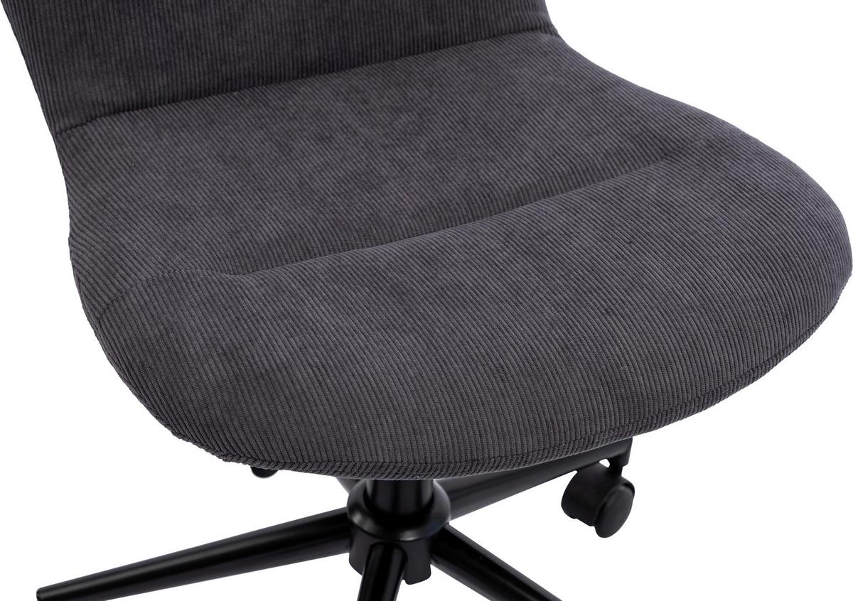 Otočná židle KLARA - šedá/černá, Moderní, kov/textil (43/93/52cm)