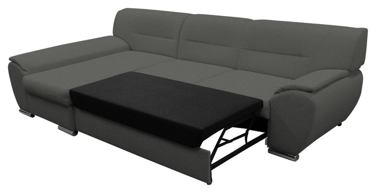Ecksofa Mit Schlaffunktion Veratti Mit Schlaffunktion - Silberfarben/Grau, Design, Textil (167/281cm) - MID.YOU