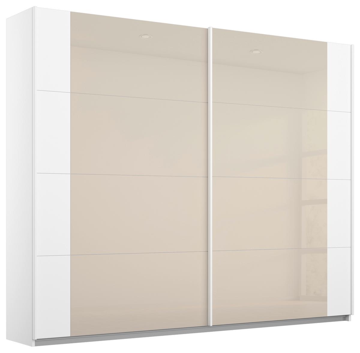 Schwebetürenschrank Artemis B: 226 cm Weiß/Champagner - Champagner/Weiß, MODERN, Holzwerkstoff (226/210/62cm) - Rauch Möbel