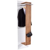 Garderobenpaneel Avensis - Eichefarben/Weiß, MODERN, Holzwerkstoff (49,5/195,7/37cm) - Luca Bessoni