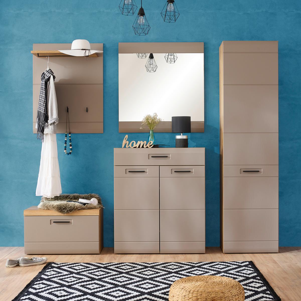 Garderobenschrank Auris Eichefarben B: 52 Cm - Eichefarben/Grau, MODERN (52/204,2/37,1cm) - Luca Bessoni