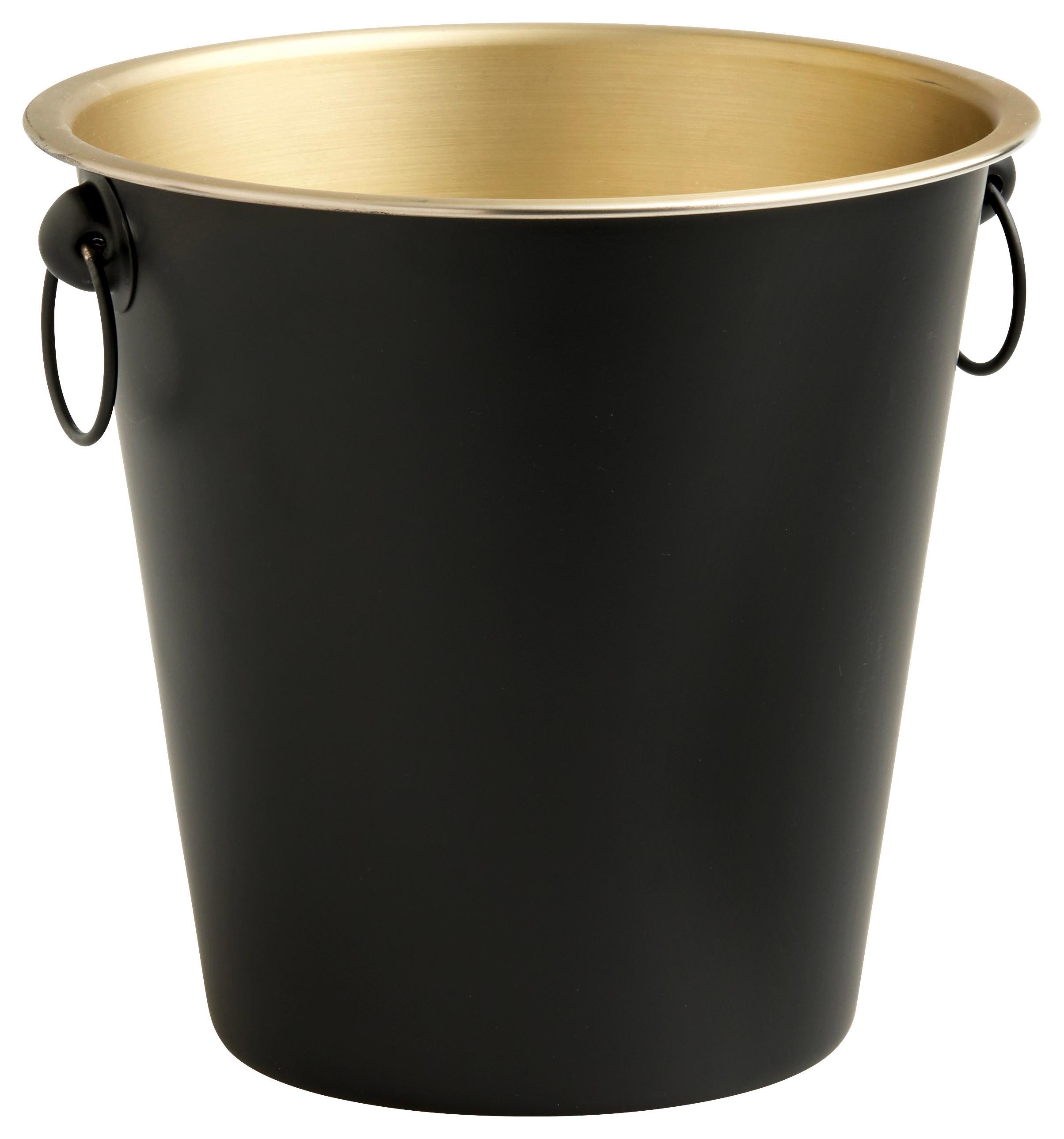 Chladič fliaš GLAMOUR - čierna/zlatá, Modern, kov (21,7/20,5cm) - Mömax