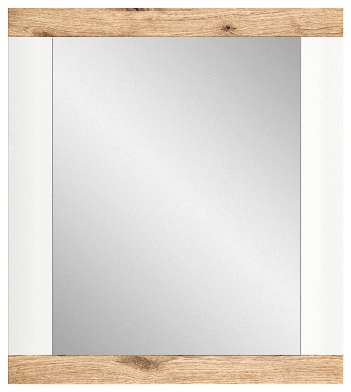 Spiegel Laredo Weiß/nox Oak B: 73 Cm - KONVENTIONELL, Glas/Holzwerkstoff (73/82/2cm) - MID.YOU