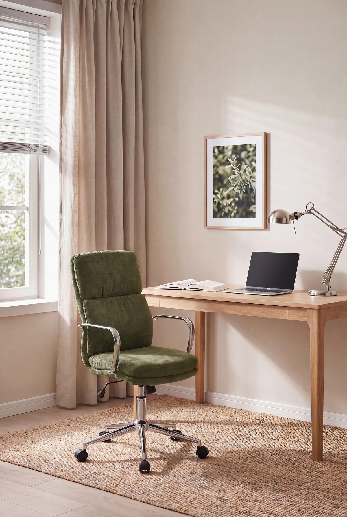 Drehstuhl Verona Grün B: 56 cm - Chromfarben/Grün, MODERN, Holz/Kunststoff (56/100-110/65,5cm) - Livetastic