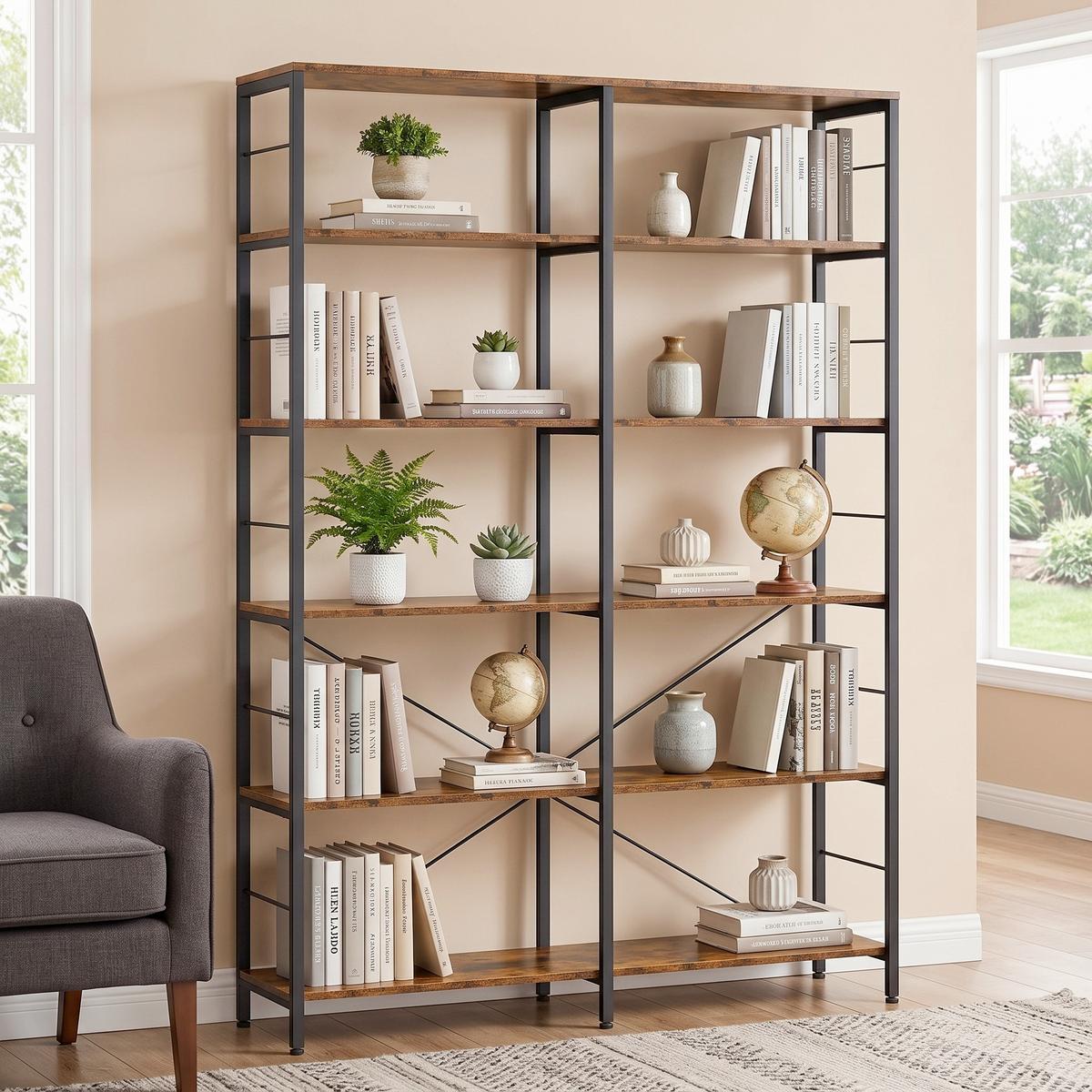 REGAL Regal B: 120 cm Braun/Schwarz - Schwarz/Braun, Trend, Holzwerkstoff (120/172,5/30cm) - Boxxx