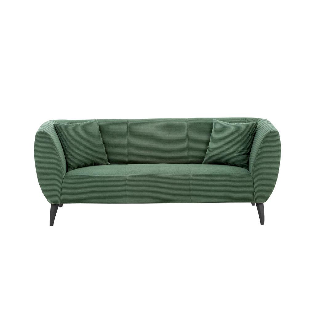 3-Sitzer-Sofa Colori Grün Rücken echt