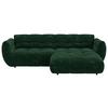 Rohová sedačka PANDA, pravá, tmavozelená ženilka - čierna/tmavozelená, Trend, textil/plast (280/178cm) - Premium Living