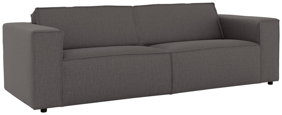 3-sitzer-sofa Dice Dunkelgrau - Dunkelgrau/Schwarz, MODERN, Textil (250/80/102cm) - MID.YOU