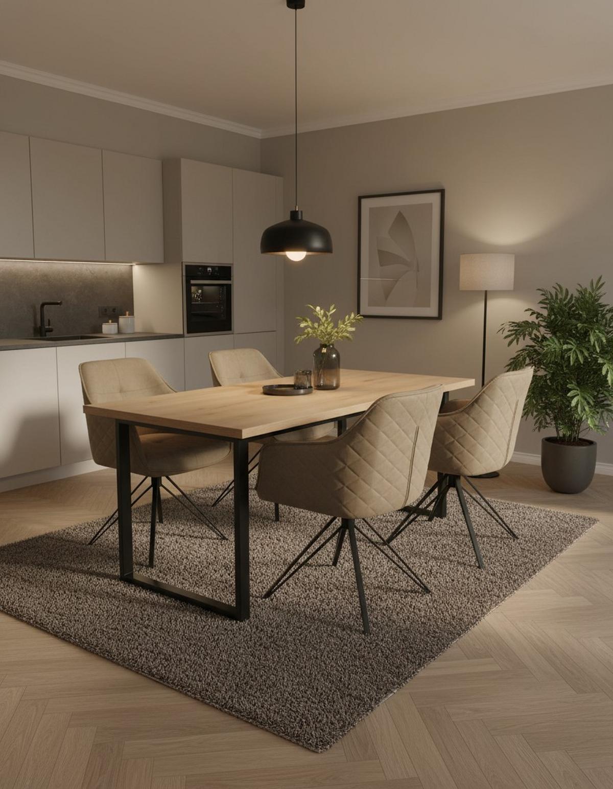 Armlehnstuhl Aurelia Schwarz/Taupe B: 57 cm - Taupe/Schwarz, MODERN, Textil/Metall (57/82/61cm) - Livetastic