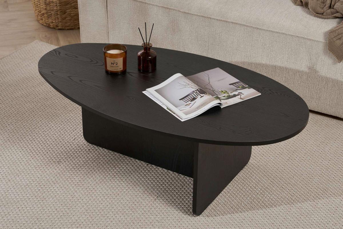 Couchtisch Orba Schwarz L: 120cm - Schwarz, Design, Holzwerkstoff (120/40/65cm) - MID.YOU