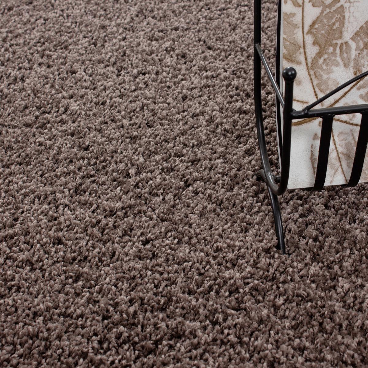 Hochflor Teppich Taupe Dream 80x150 cm - Taupe, KONVENTIONELL, Textil (80/150cm)