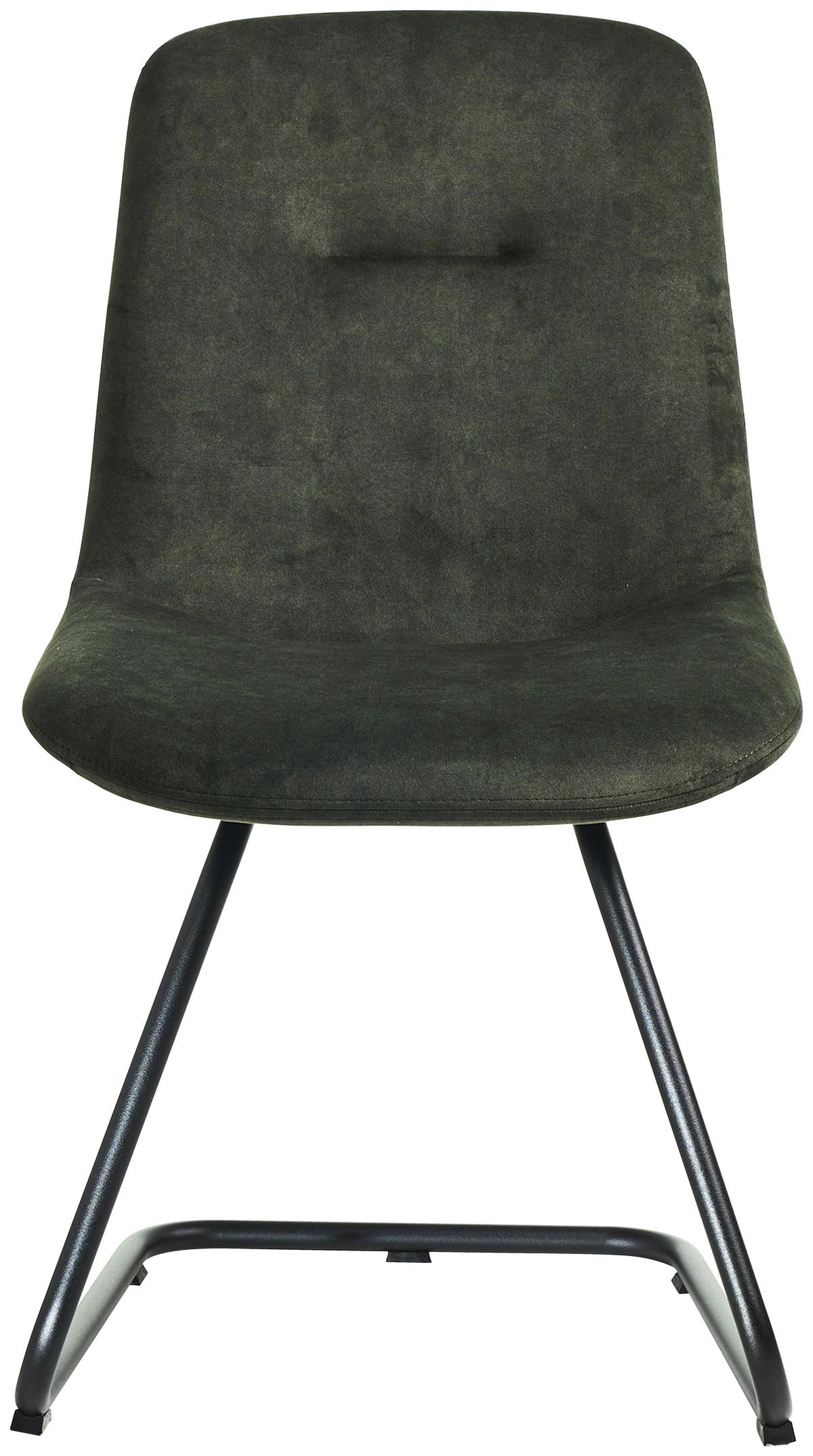 STOLIČKA SWING-CH - čierna/lesná zelená, Basics, kov/textil (51/89/61cm) - Celina Home