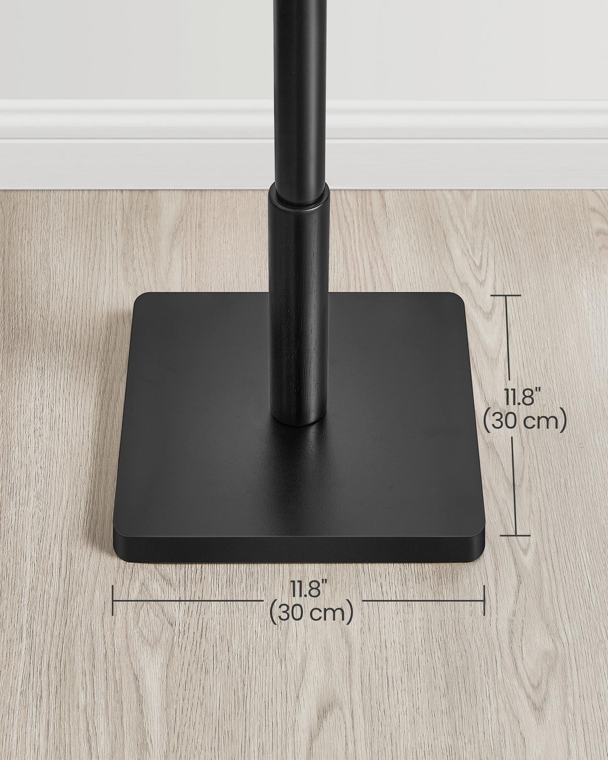 Kleiderständer Schwarz B: 30cm - Schwarz, Basics, Holzwerkstoff (30/176/30cm)