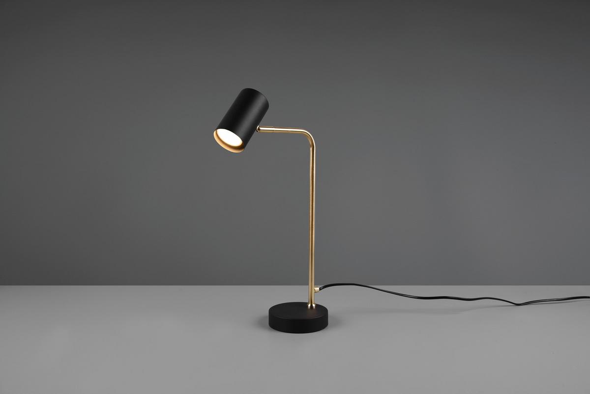 Tischlampe Marley Messingfarben/Schwarz - Messingfarben/Schwarz, Design, Metall (45/12/25cm) - Trio Leuchten