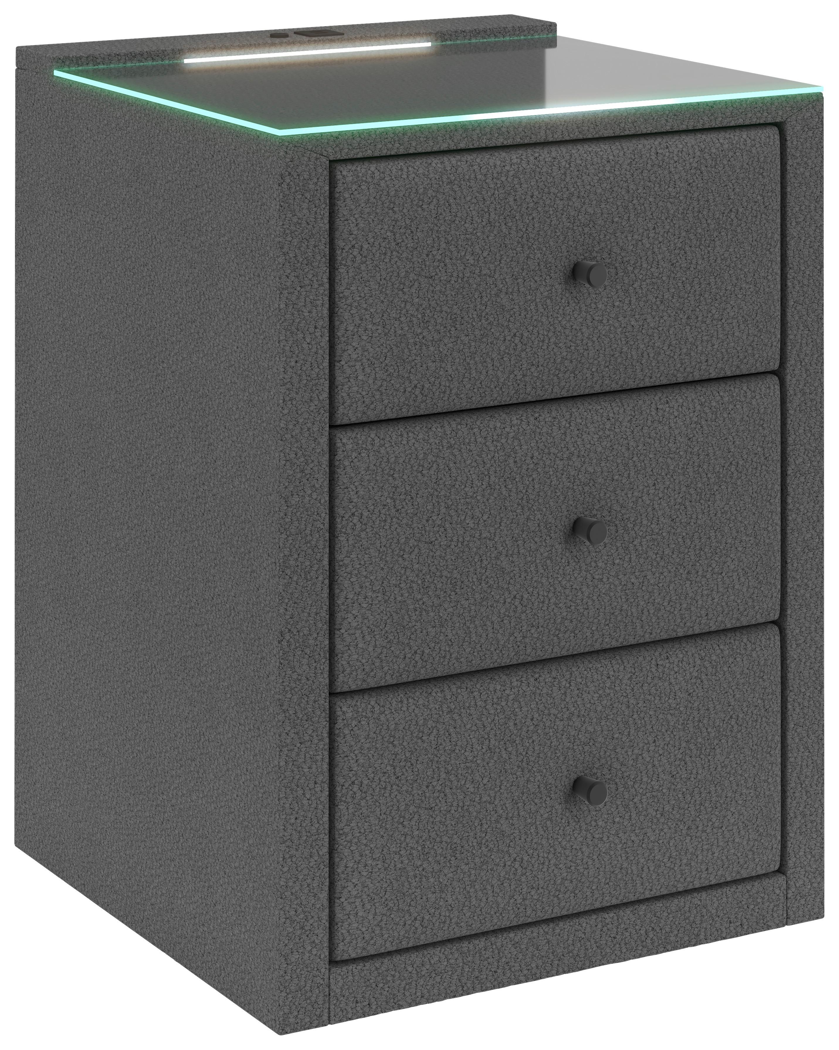 Nachtkästchen Carmen Grau H: 68 cm
