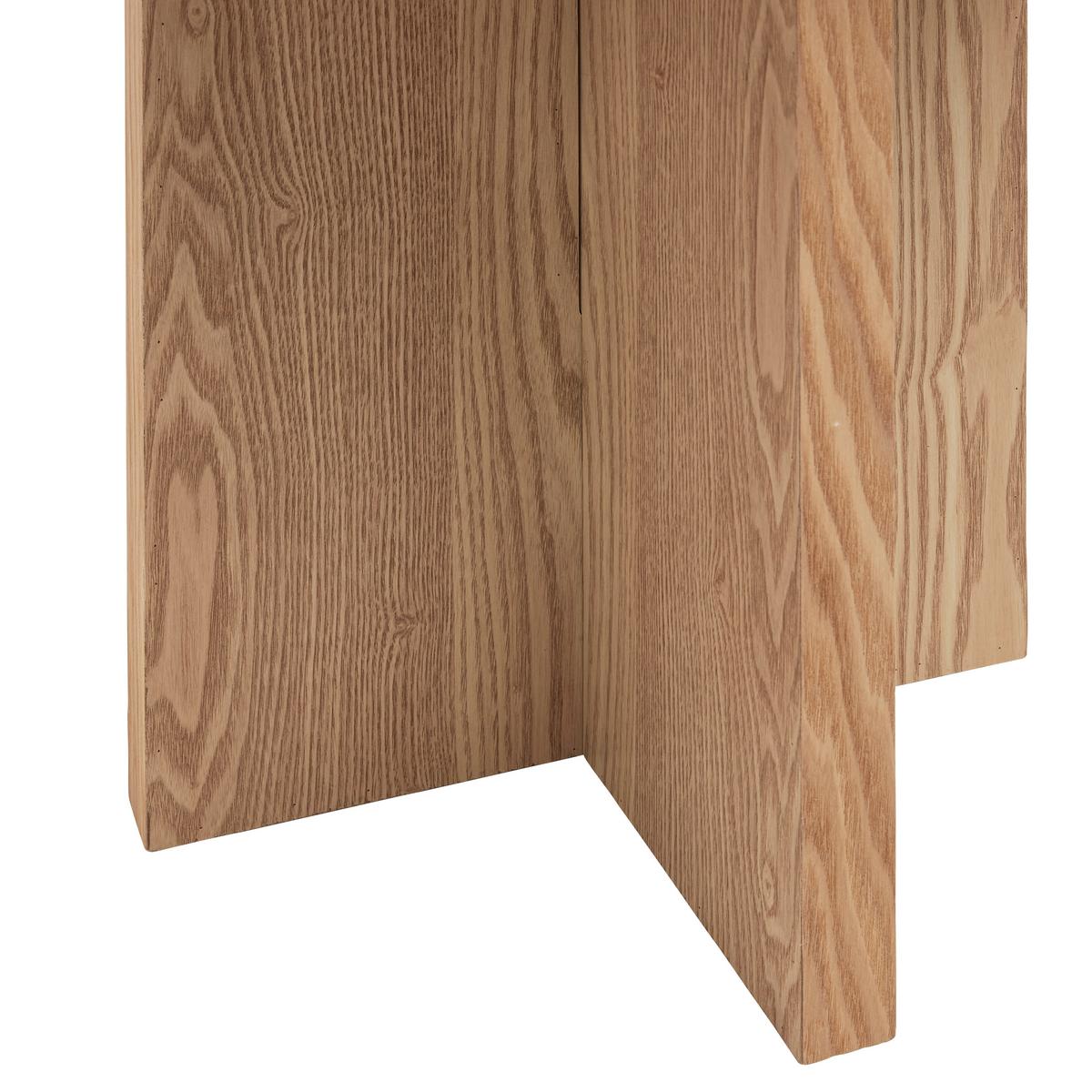 Príručný stolík MATERA p. 40 cm - prírodná farba, Modern, kompozitné drevo/kameň (40/39cm) - Premium Living