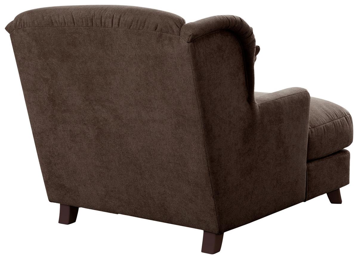 XXXL-Sessel Asado dunkelbraun teilmassiv, B: 109 cm - Dunkelbraun, MODERN, Holzwerkstoff/Textil (109/104/145cm) - Sit & More